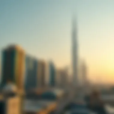 Skyline of Dubai showcasing iconic real estate developments