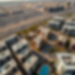 Aerial view of Jebel Ali residential area showcasing modern architecture